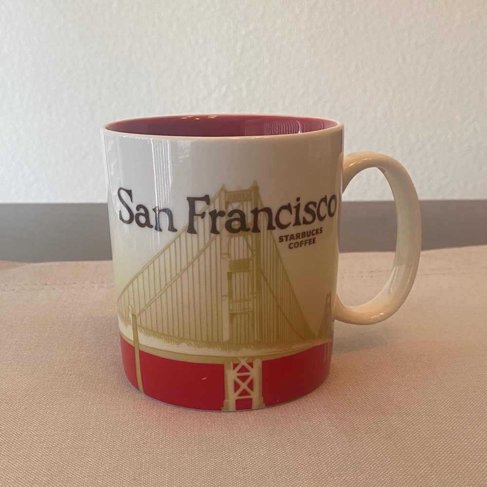 Starbucks San Francisco Mug - Red and Cream